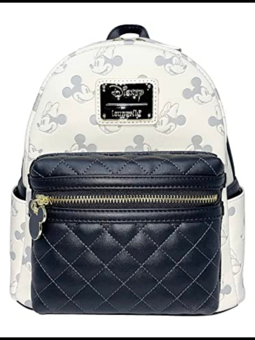 Faux Leather Mickey Minnie Debossed Shoulder Bag Purse